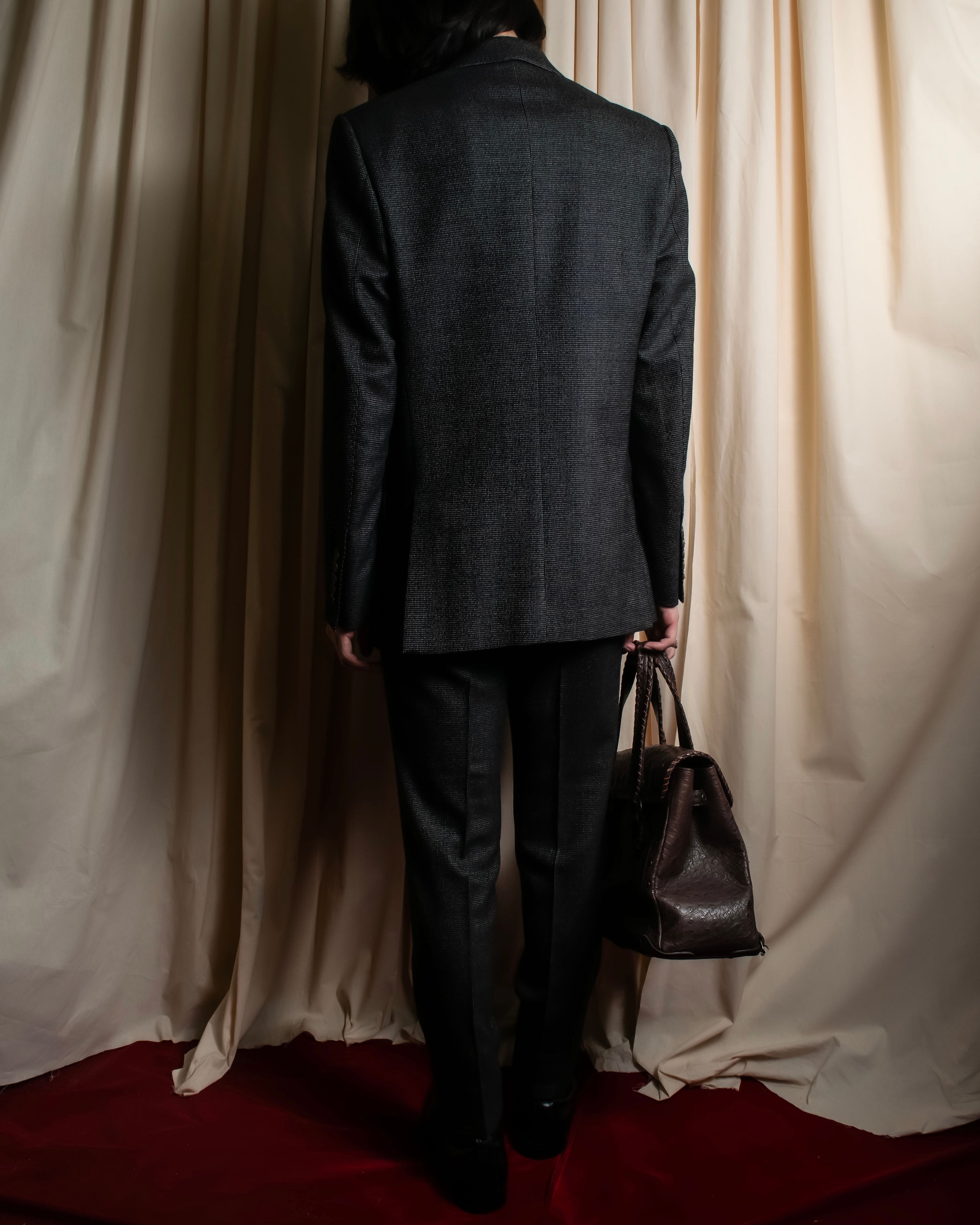 "GUCCI" 90's Tom Ford period bird eye weave set up