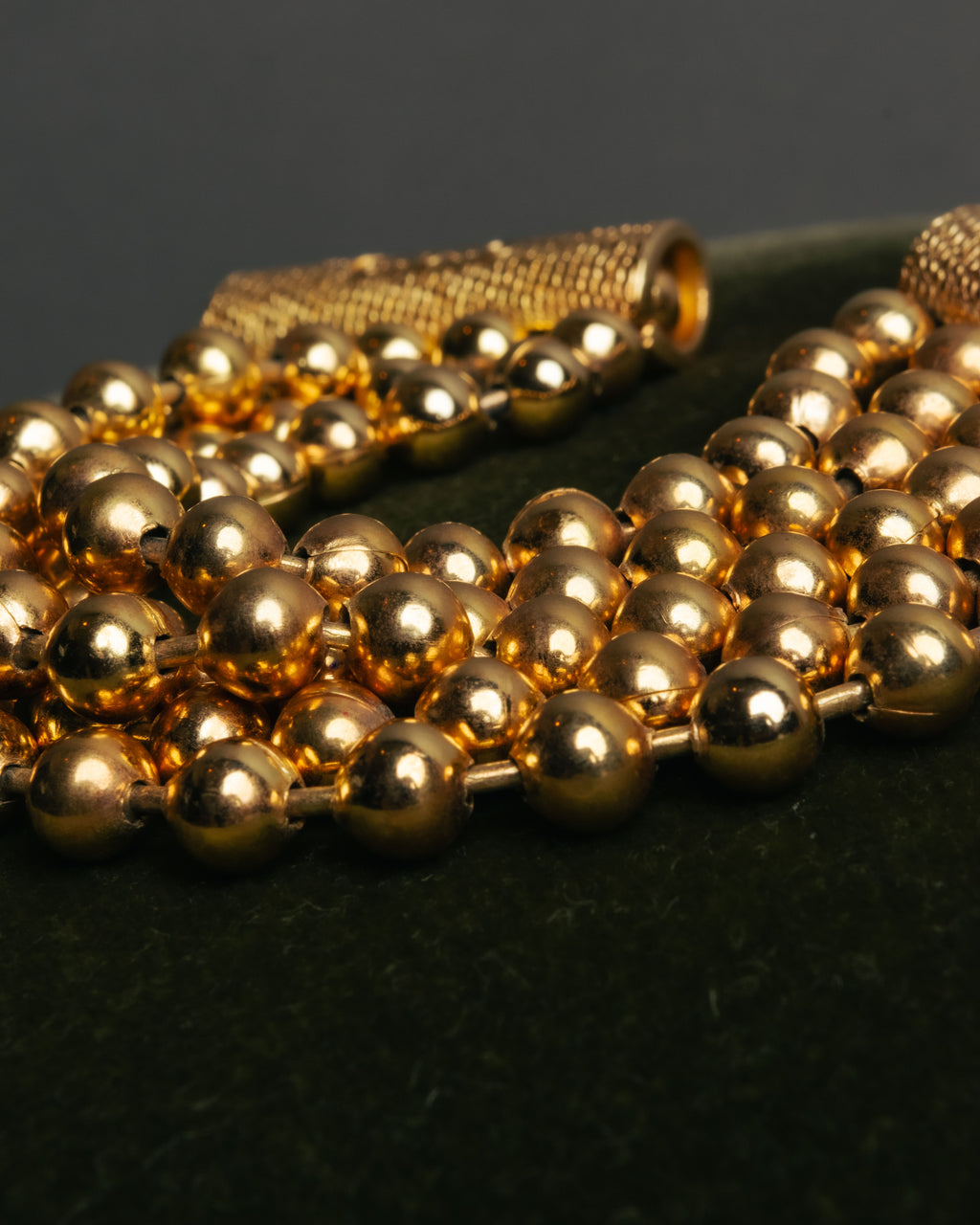 -SPECIAL- “Christian Dior” 70’s-80’s Five strand gold ball chain bracelet