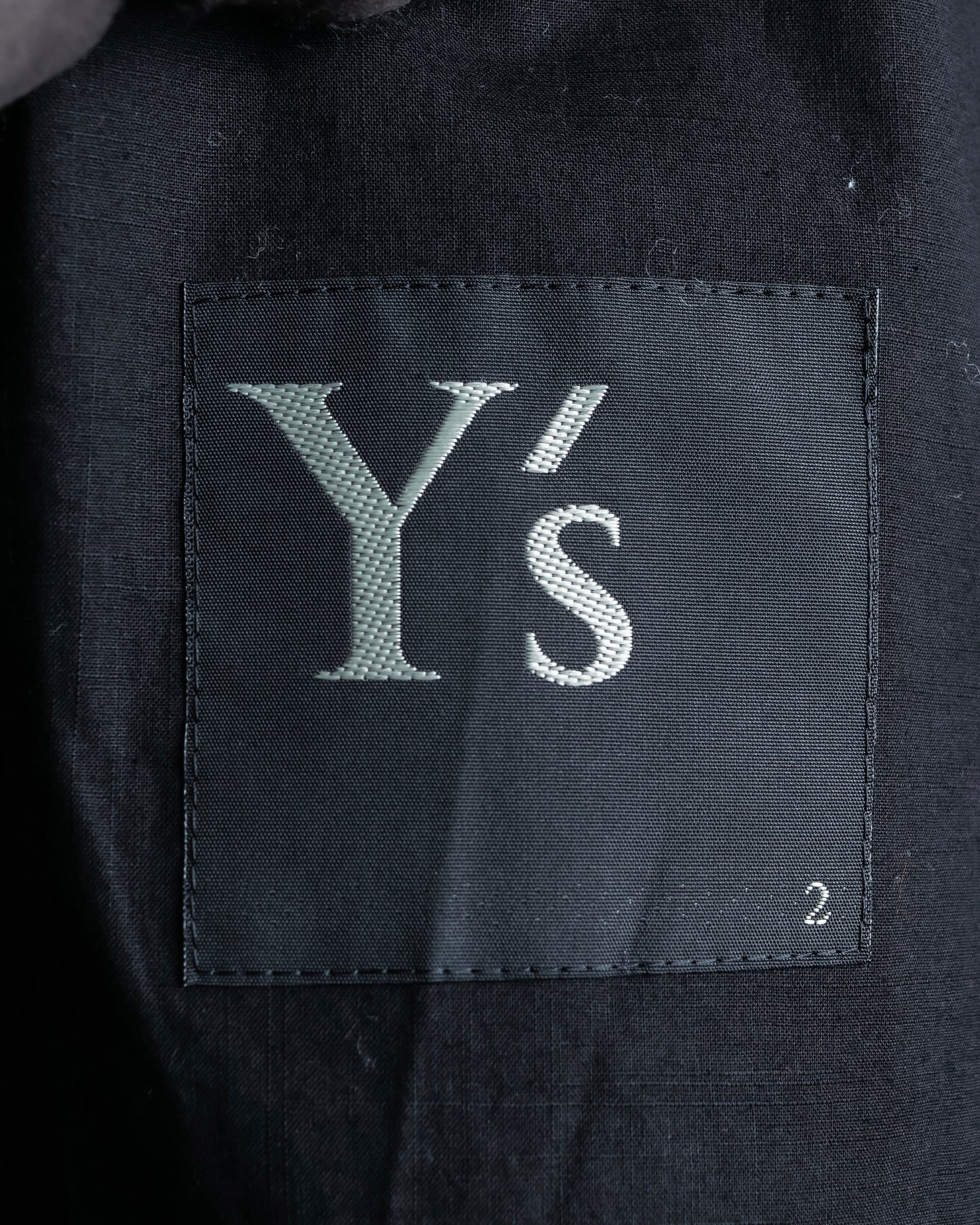 "Y's" No collar cotton short length spencer jacket