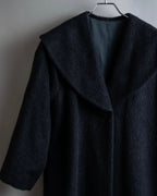 "YVES SAINT LAURENT" Large shawl collar black long coat