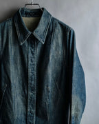 "GUCCI" Vintage faded shaped denim jacket