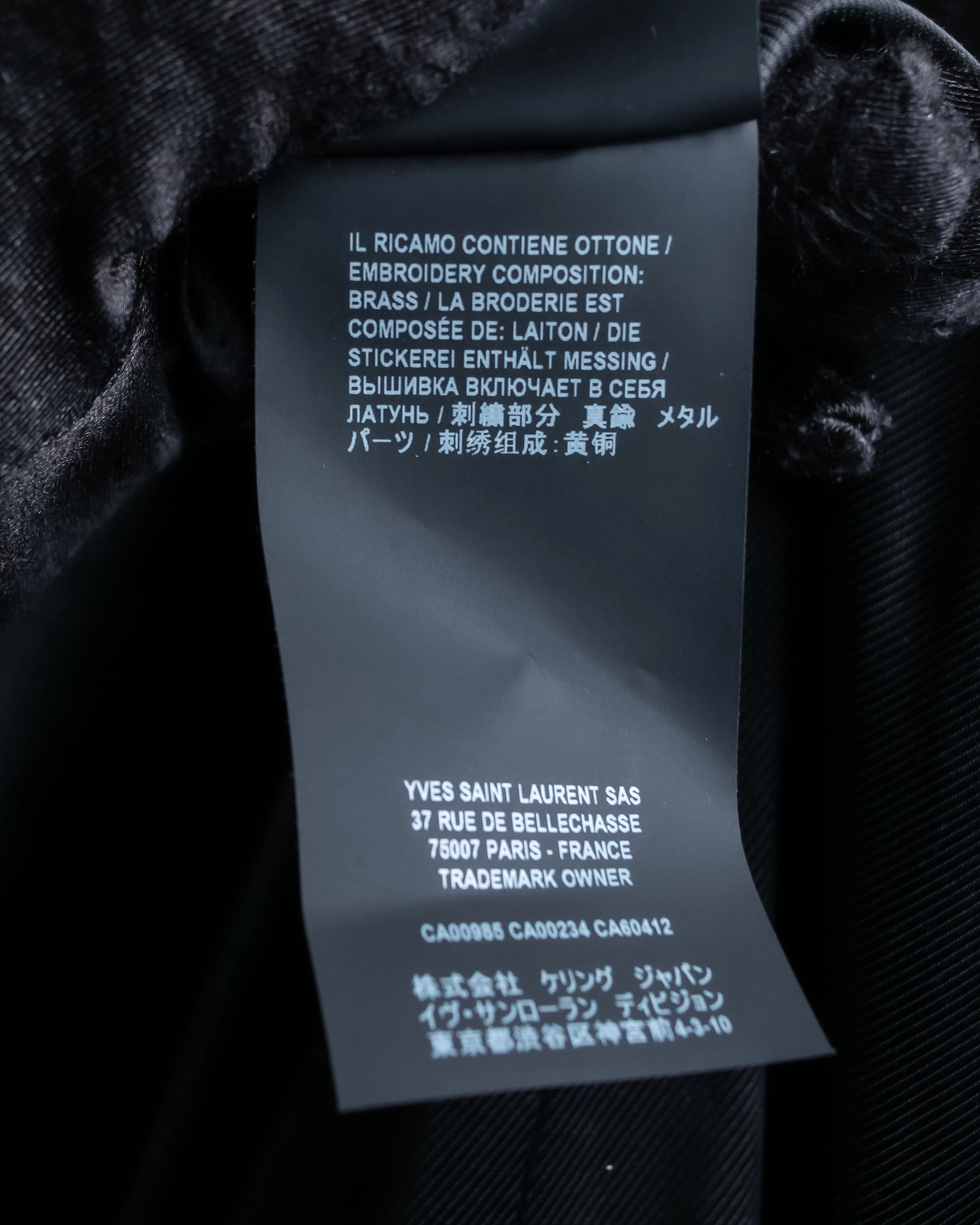 "Saint Laurent" 19AW gold studs design suede long coat