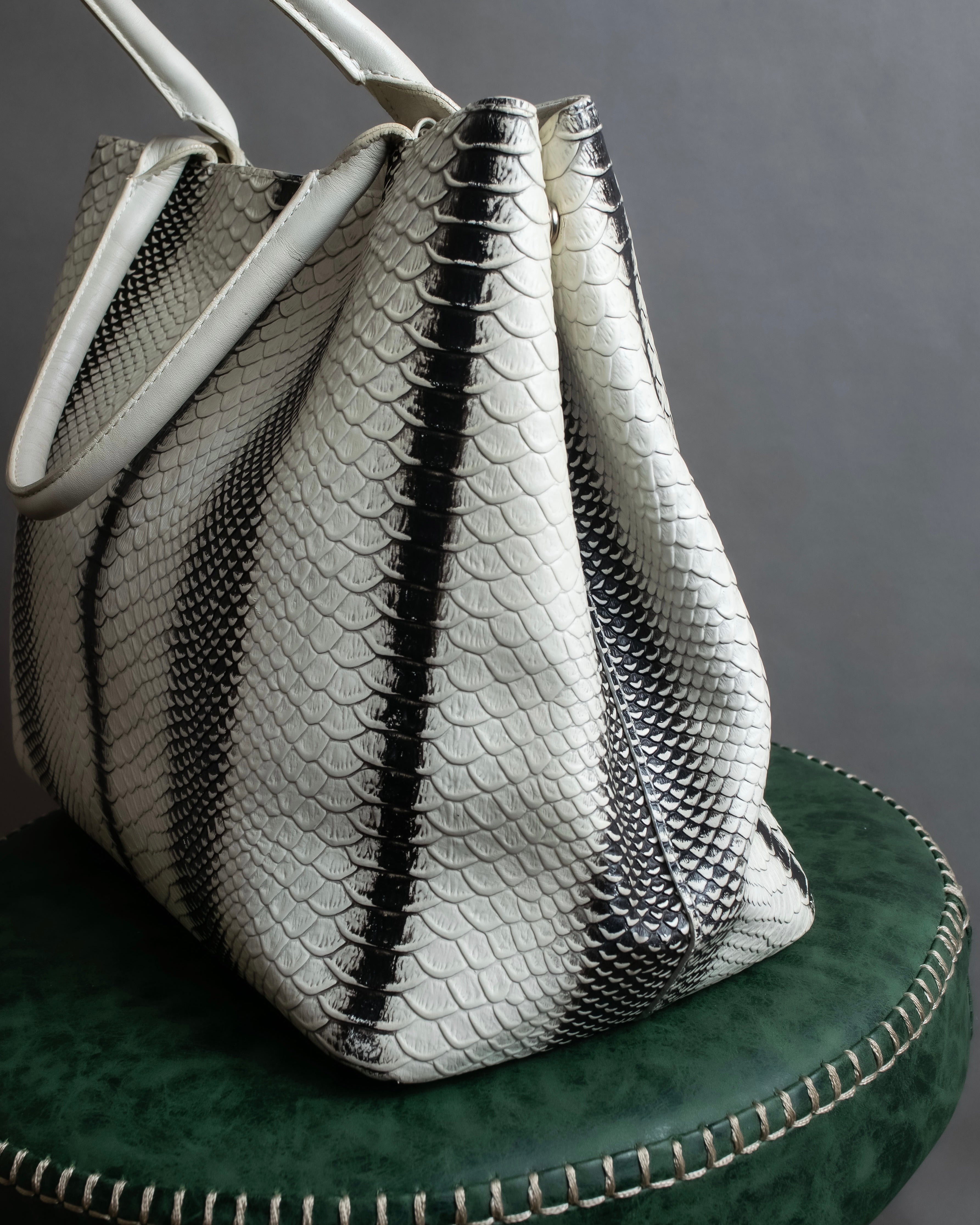 "Vivienne Westwood" Monotone python leather handbag