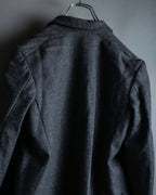 "Comme des Garçons" tailored jacket with stand collar and multiple pockets
