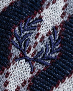 "COMME des GARCONS SHIRT × FRED PERRY" Argyle pattern box silhouette wool knit