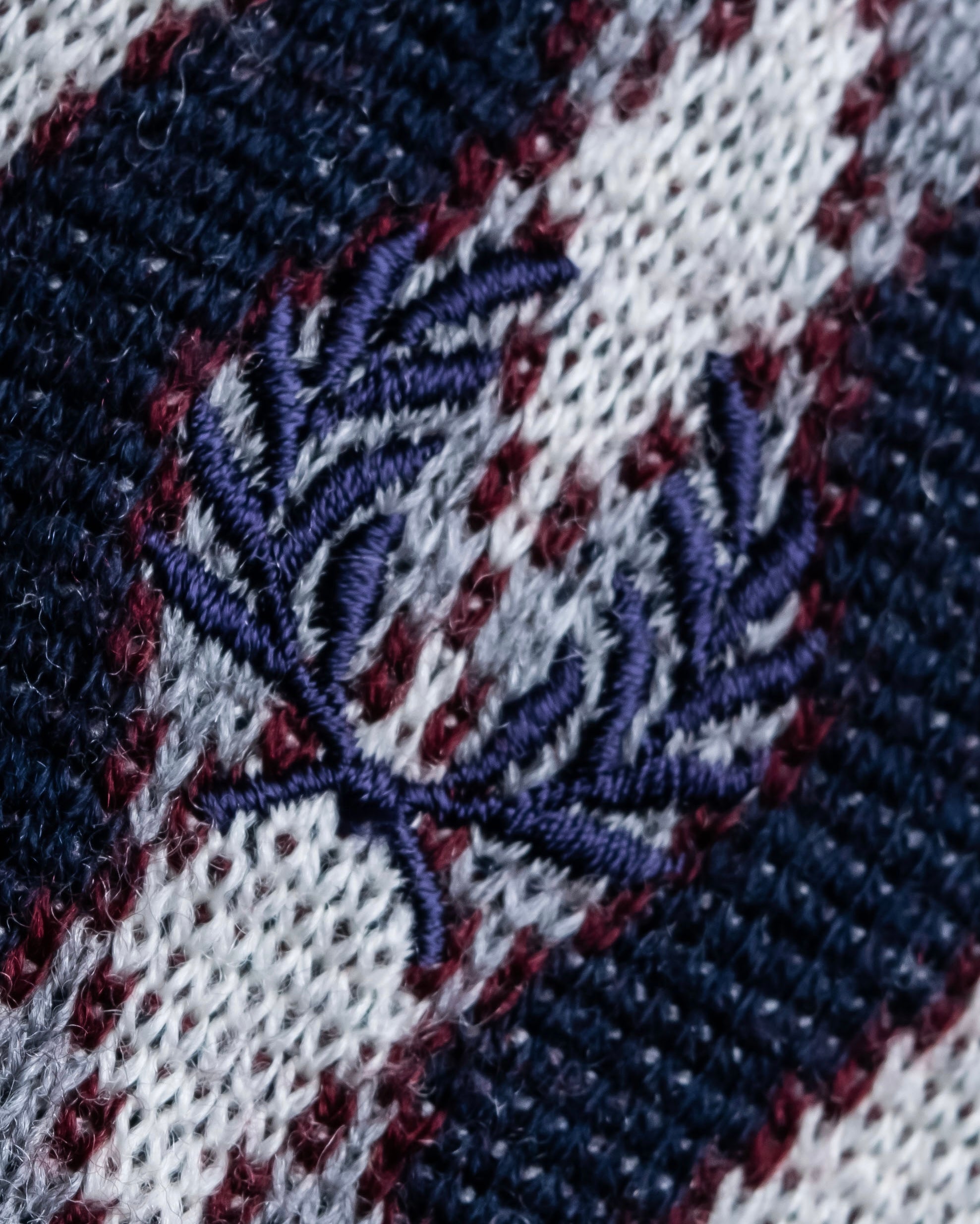 "COMME des GARCONS SHIRT × FRED PERRY" Argyle pattern box silhouette wool knit