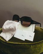 "Christian Dior" 10's Oversized quilted temple sunglasses