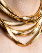 "GIVENCHY" 7 strand accordion chain choker necklace