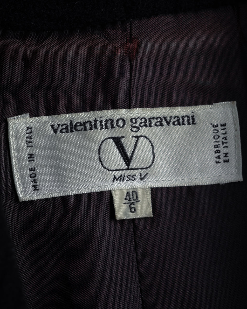 "Valentino Garavani"Shawl collar A-line silhouette long coat