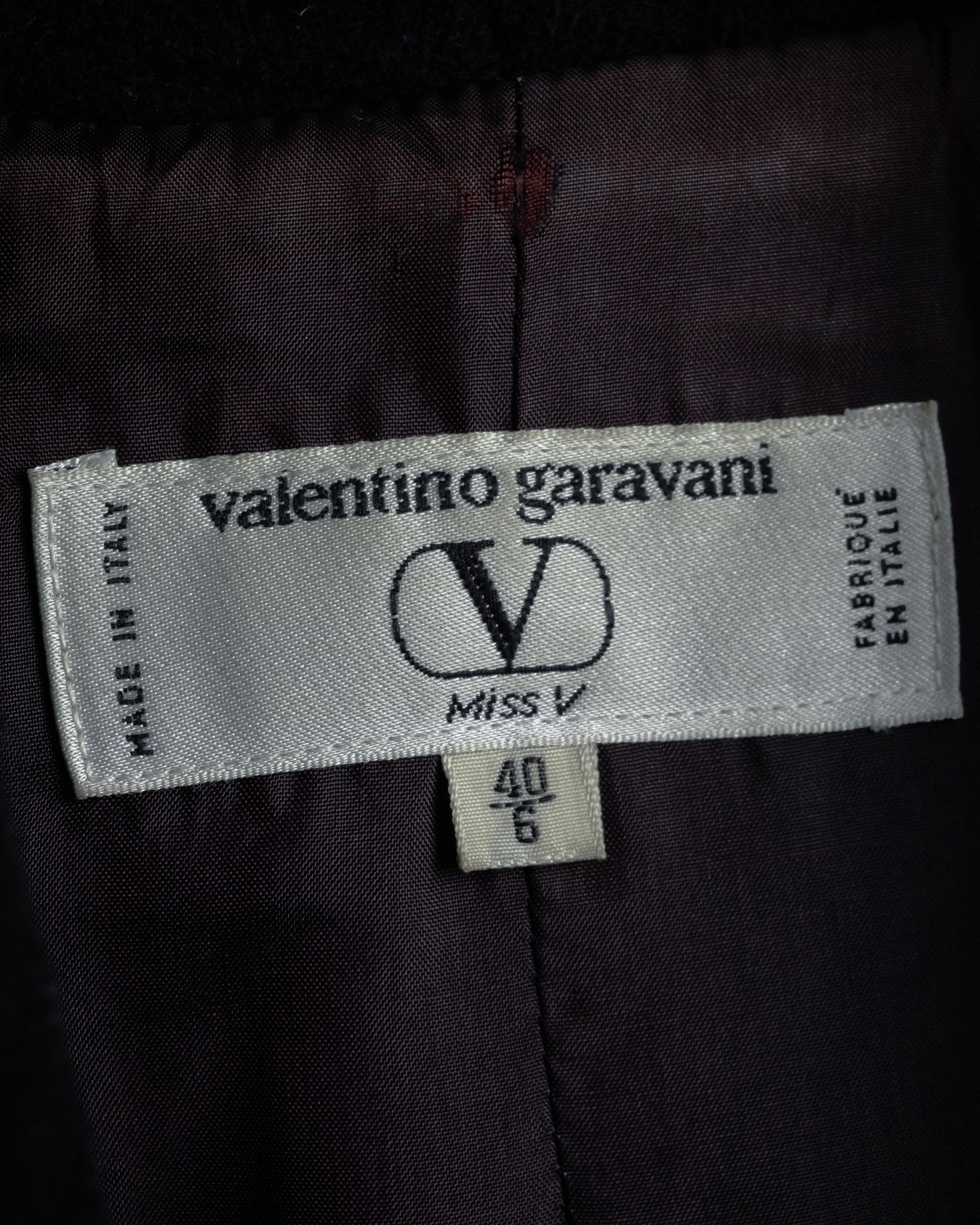 "Valentino Garavani"Shawl collar A-line silhouette long coat