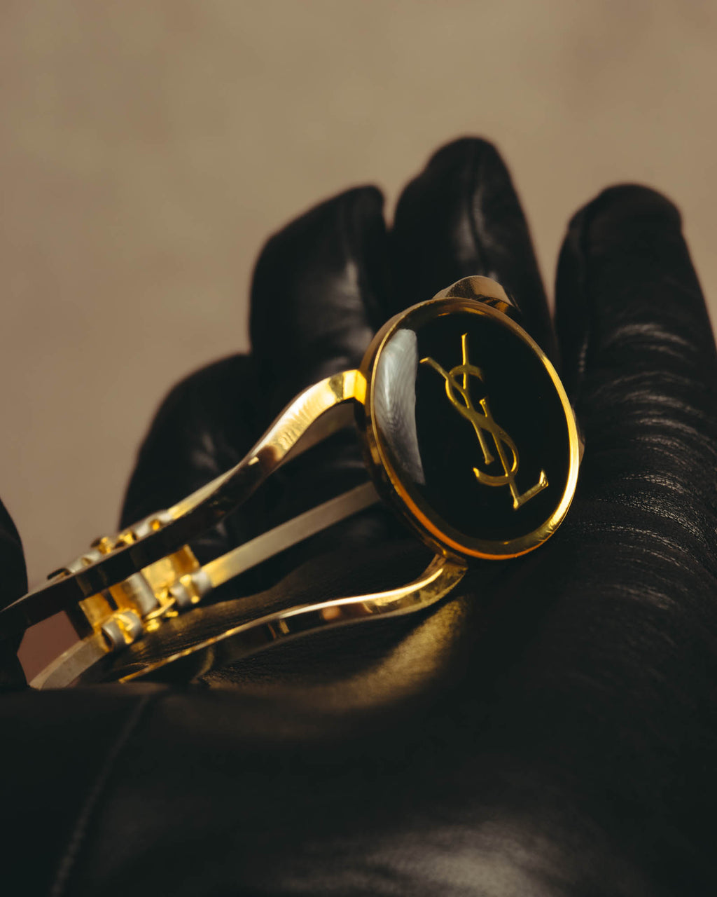 -SPECIAL- "Yves Saint Laurent" 80's-90's Iconic cassandre logo vintage bangle