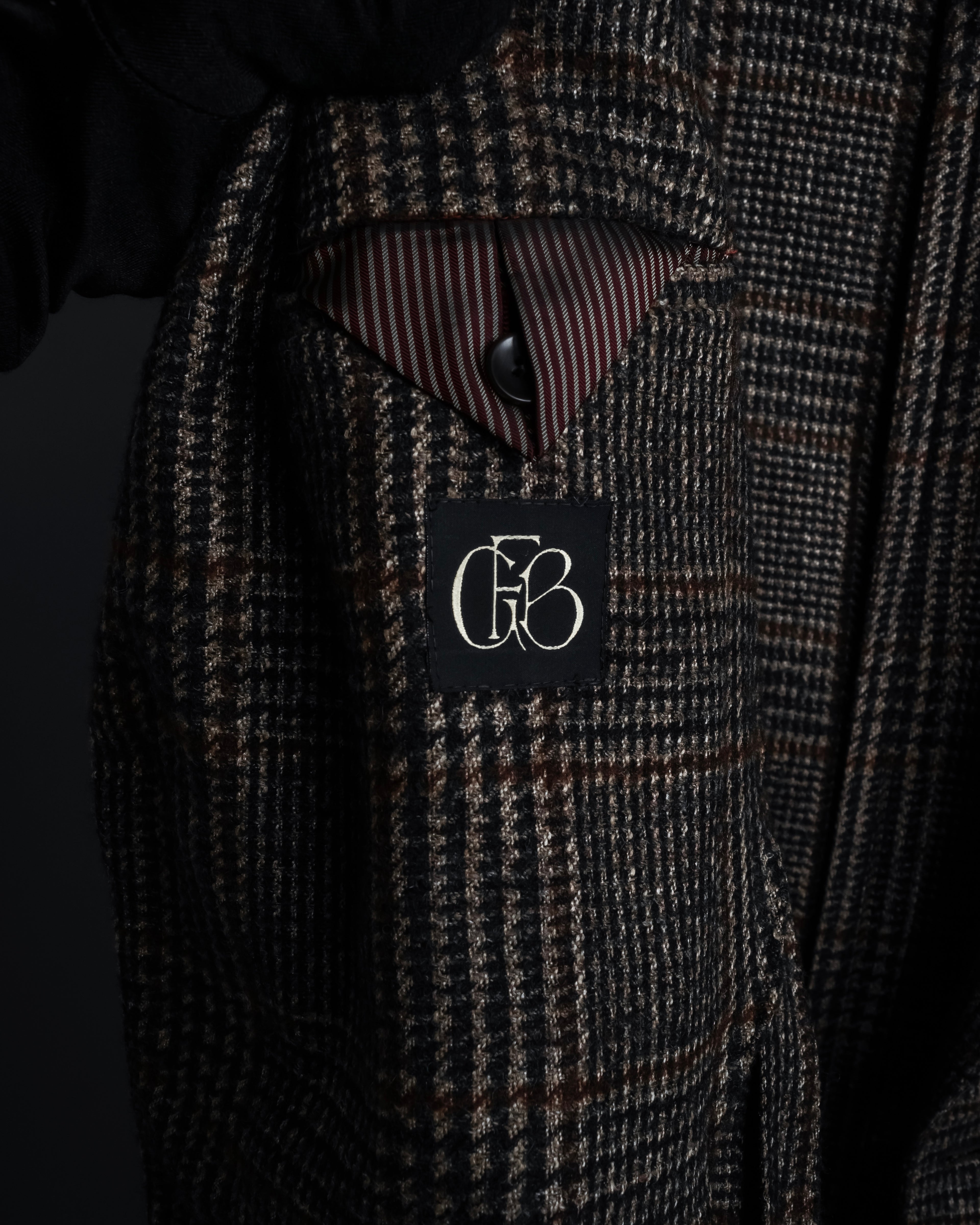 "Ernesto" Glen plaid flannel tailored jacket