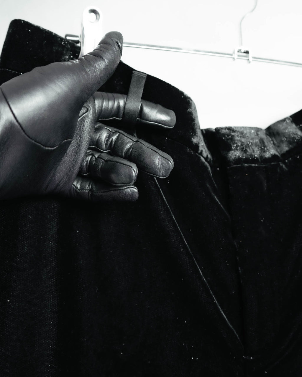 -SPECIAL- “SAINT LAURENT” 2016’s- lamé velvet tuxedo trousers
