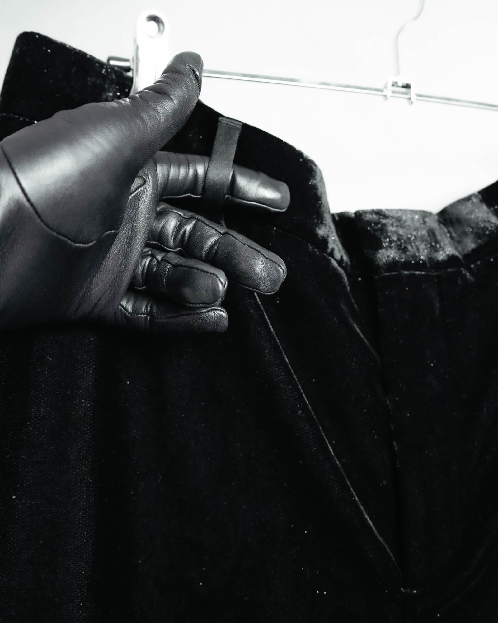 -SPECIAL- “SAINT LAURENT” 2016’s- lamé velvet tuxedo trousers