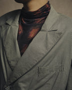 -SPECIAL- "Y's for men" 80's Double breasted houndstooth long jacket