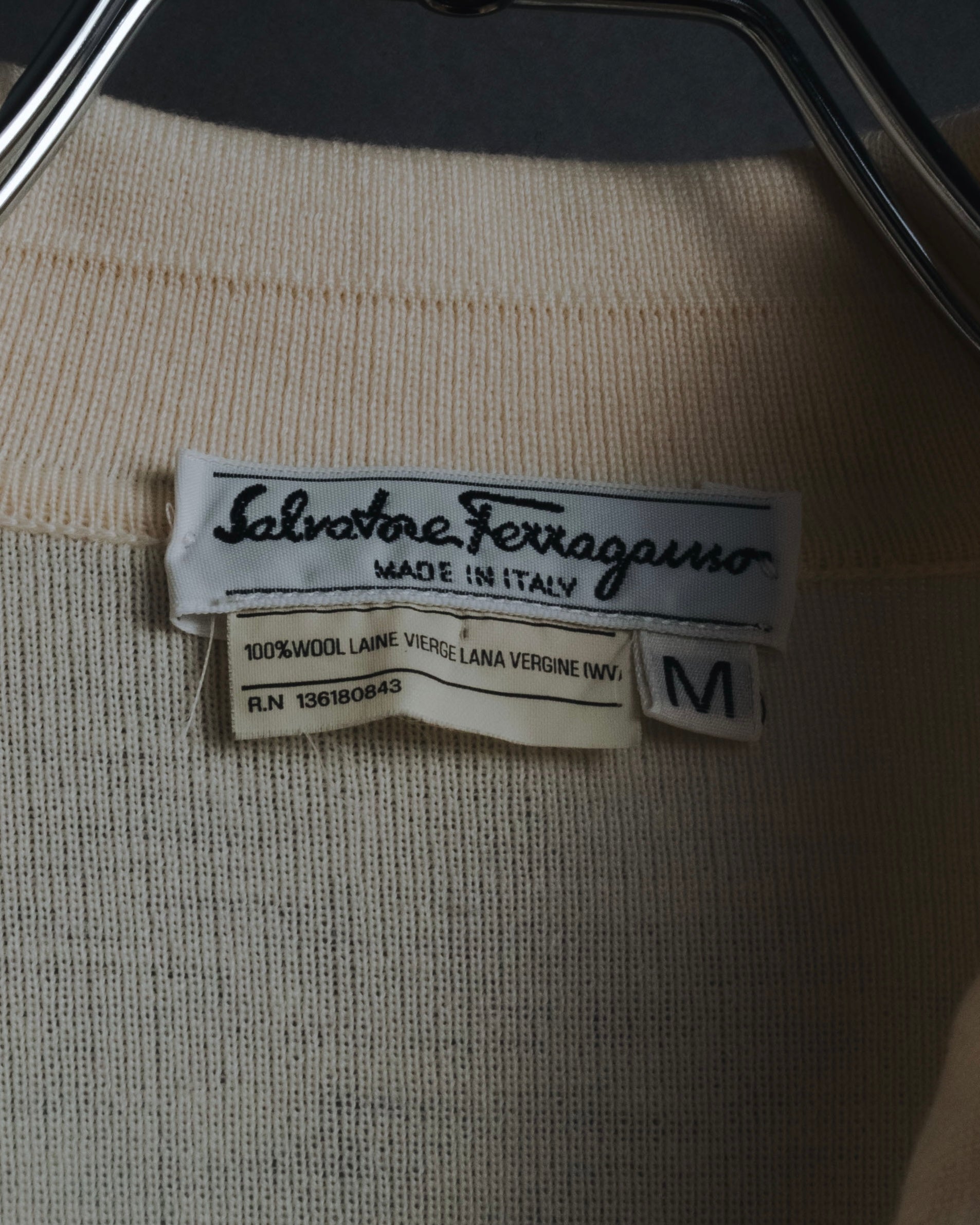 "Salvatore Ferragamo" 2000’s virgin wool knit shirt