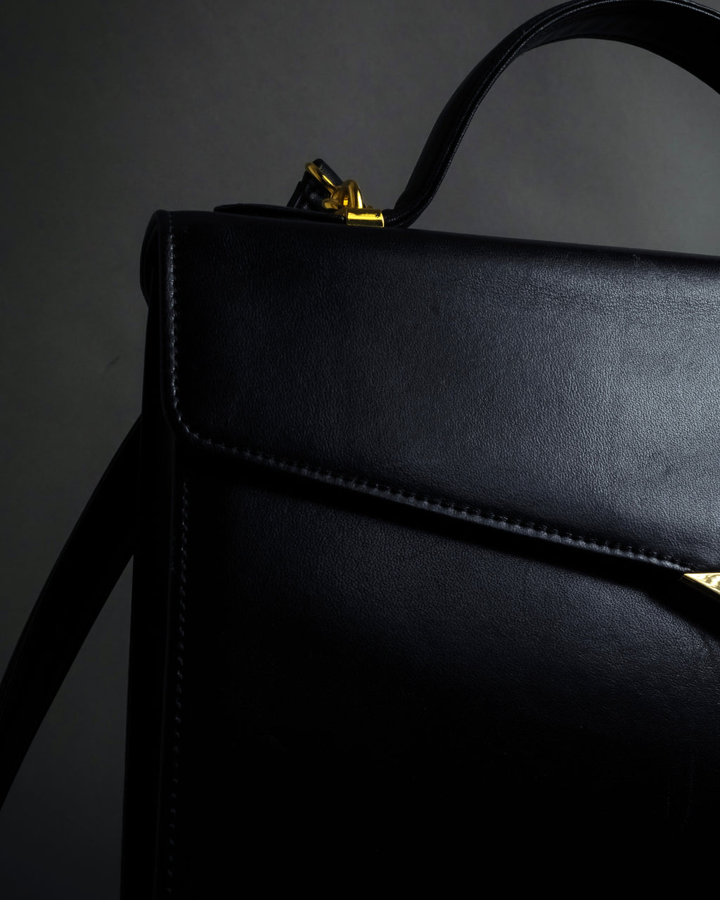 "JUNKO KOSHINO" Geometric motif design 2-way leather shoulder bag