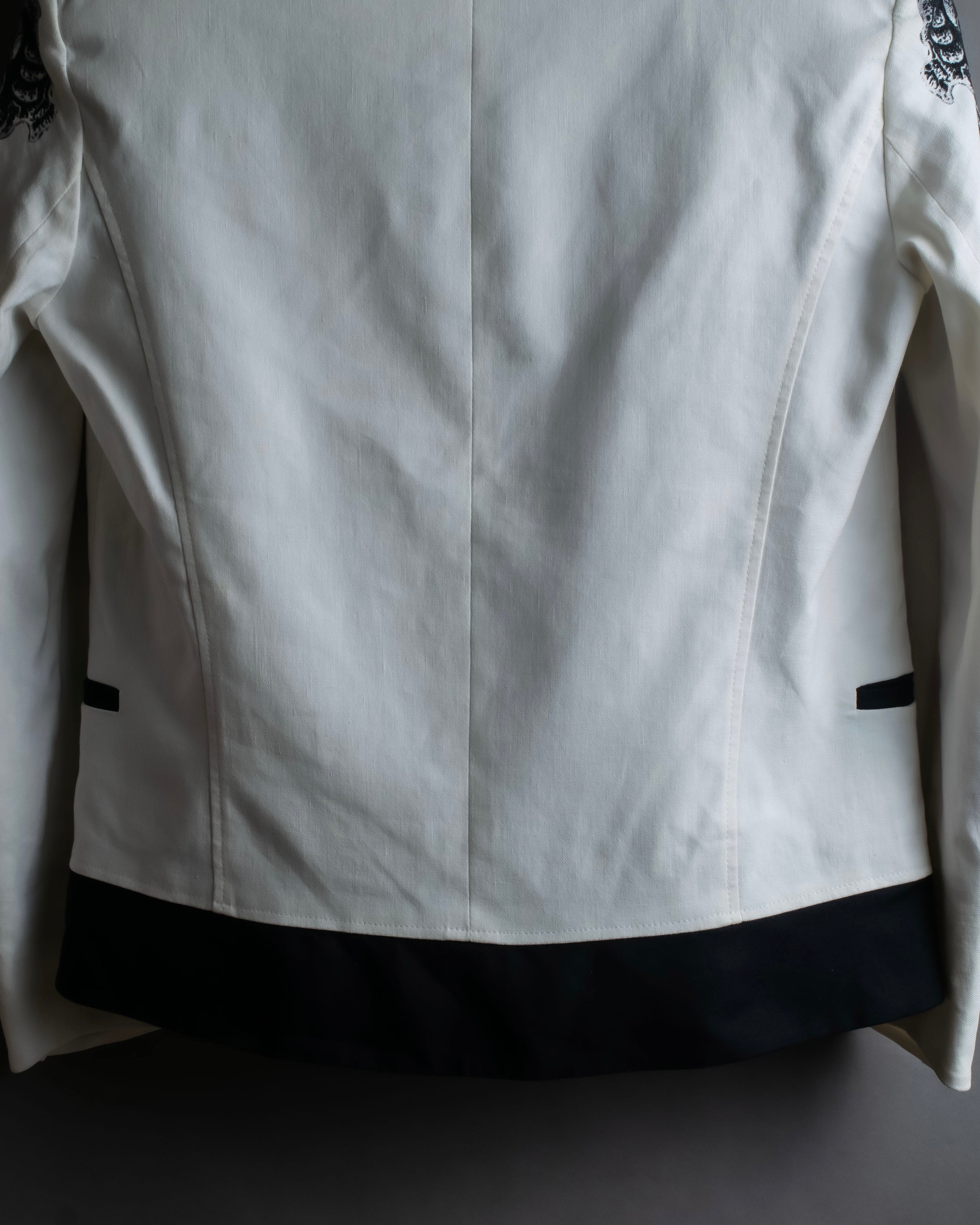 "HELMUT LANG" Seahorse motif design short jacket