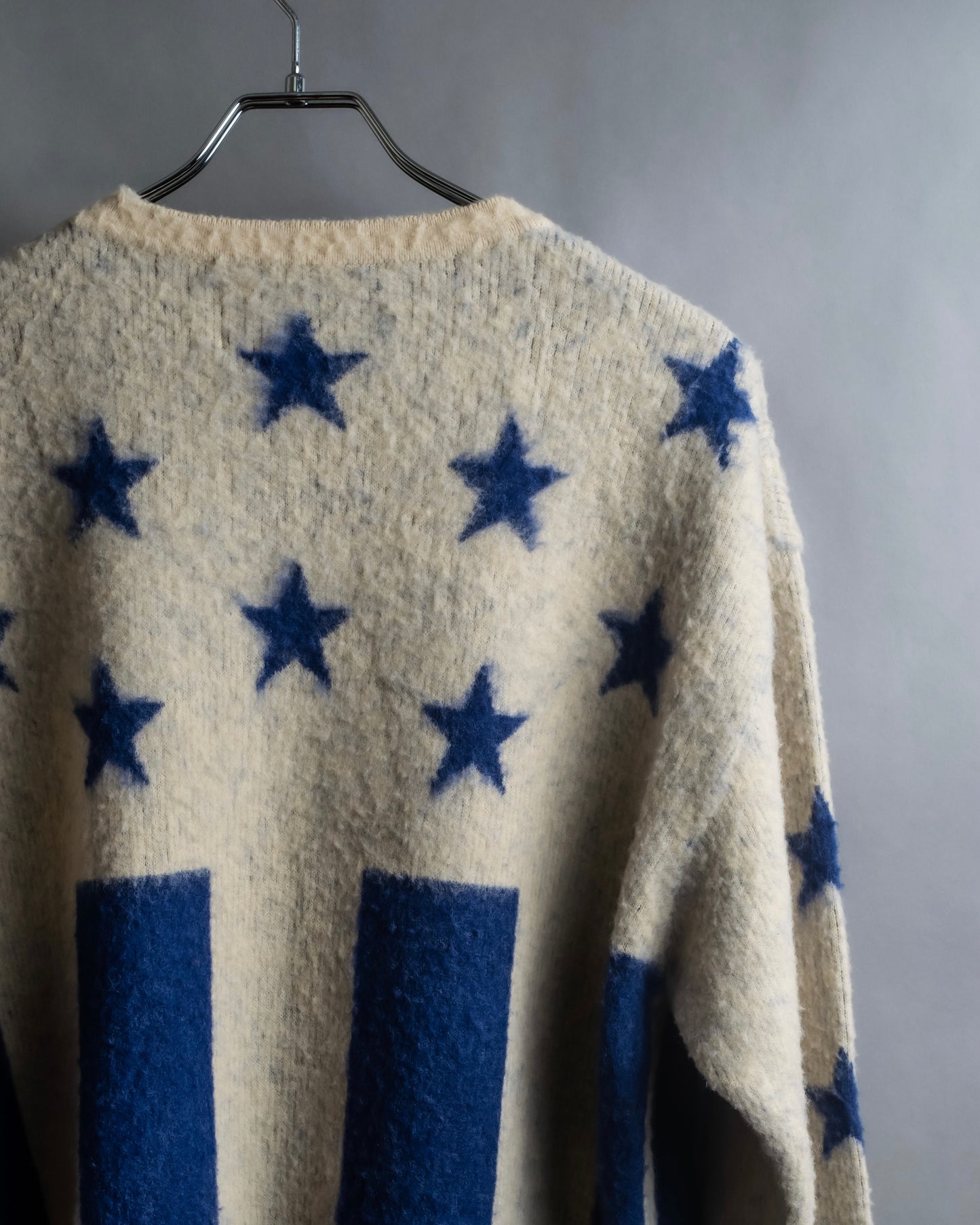 "LIBERAL ARTS" Star pattern oversized knit pullover