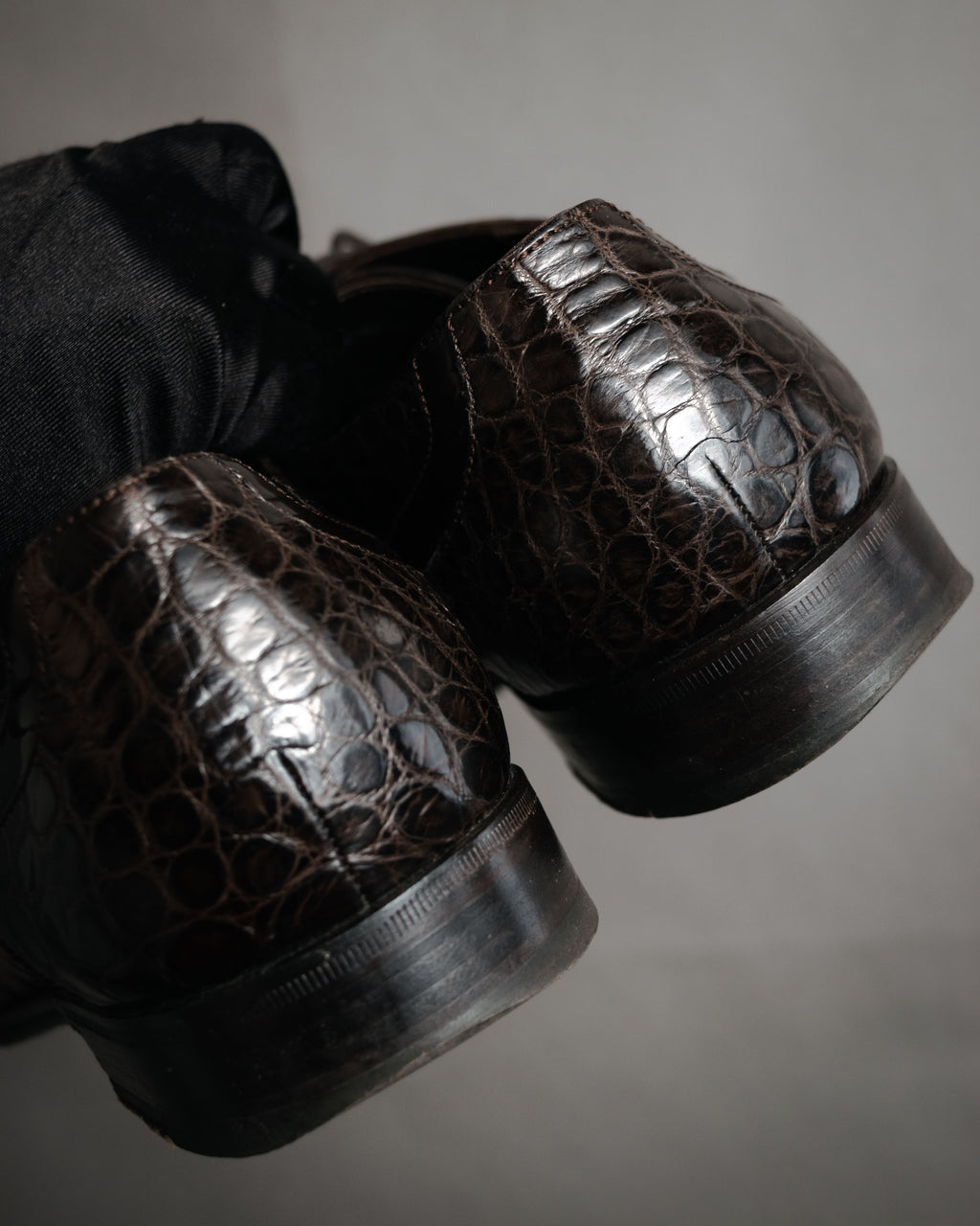 “DOLCE&GABBANA” 2008–2014 Exotic leather and intrecciato oxford shoes