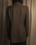 -SPECIAL- "HERMES" 90's Military-inspired zip design tailored jacket