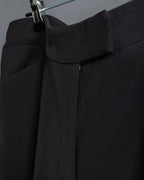 "GIORGIO ARMANI" Soft texture  brown wide slacks