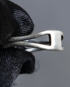 "GUCCI" Interlocking G motif cut out silver ring