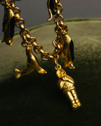 "Salvatore Ferragamo" 80's-90's Playful winter charm bracelet