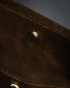 "GUCCI" 60’s-70’s suede and leather shoulder bag