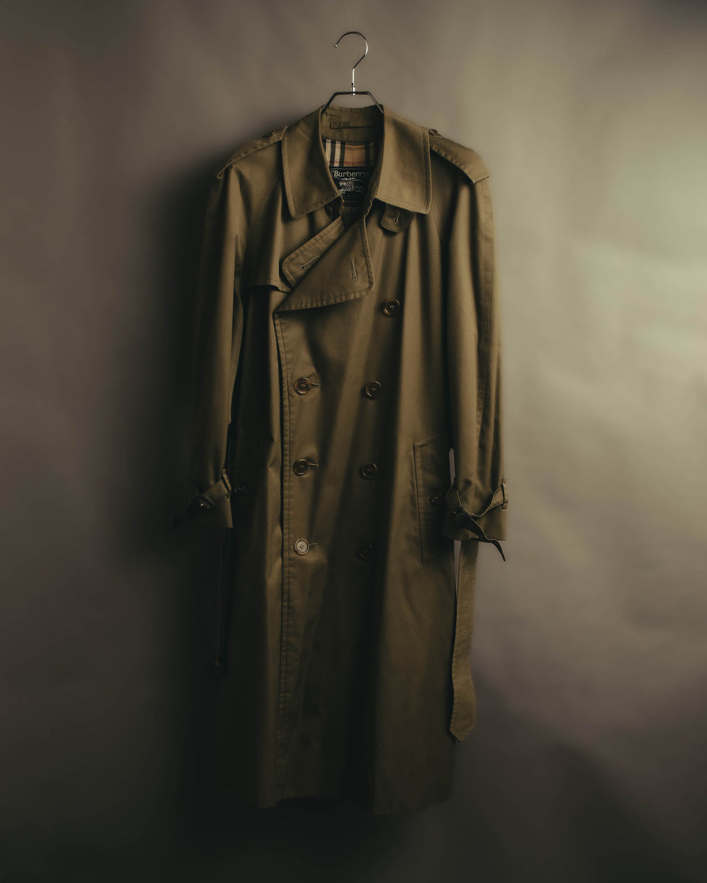“Burberrys” 80’s Heritage check long trench coat