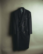 “Burberrys” Late 80’s-early 90’s deep navy double-breasted chesterfield coat