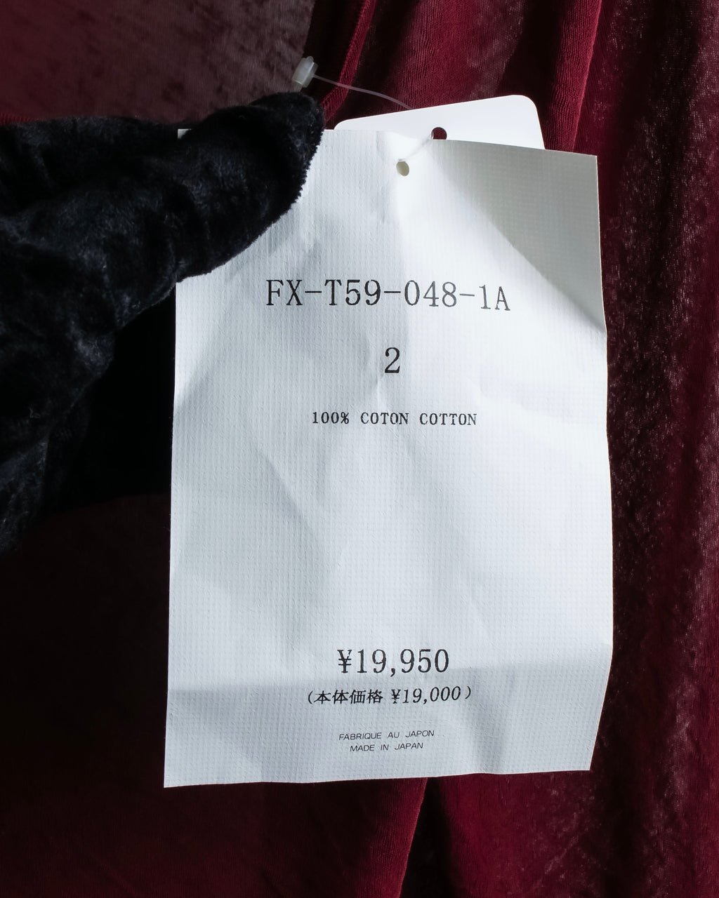 "YOHJI YAMAMOTO FEMME" 13SS Burgundy color sheer pullover