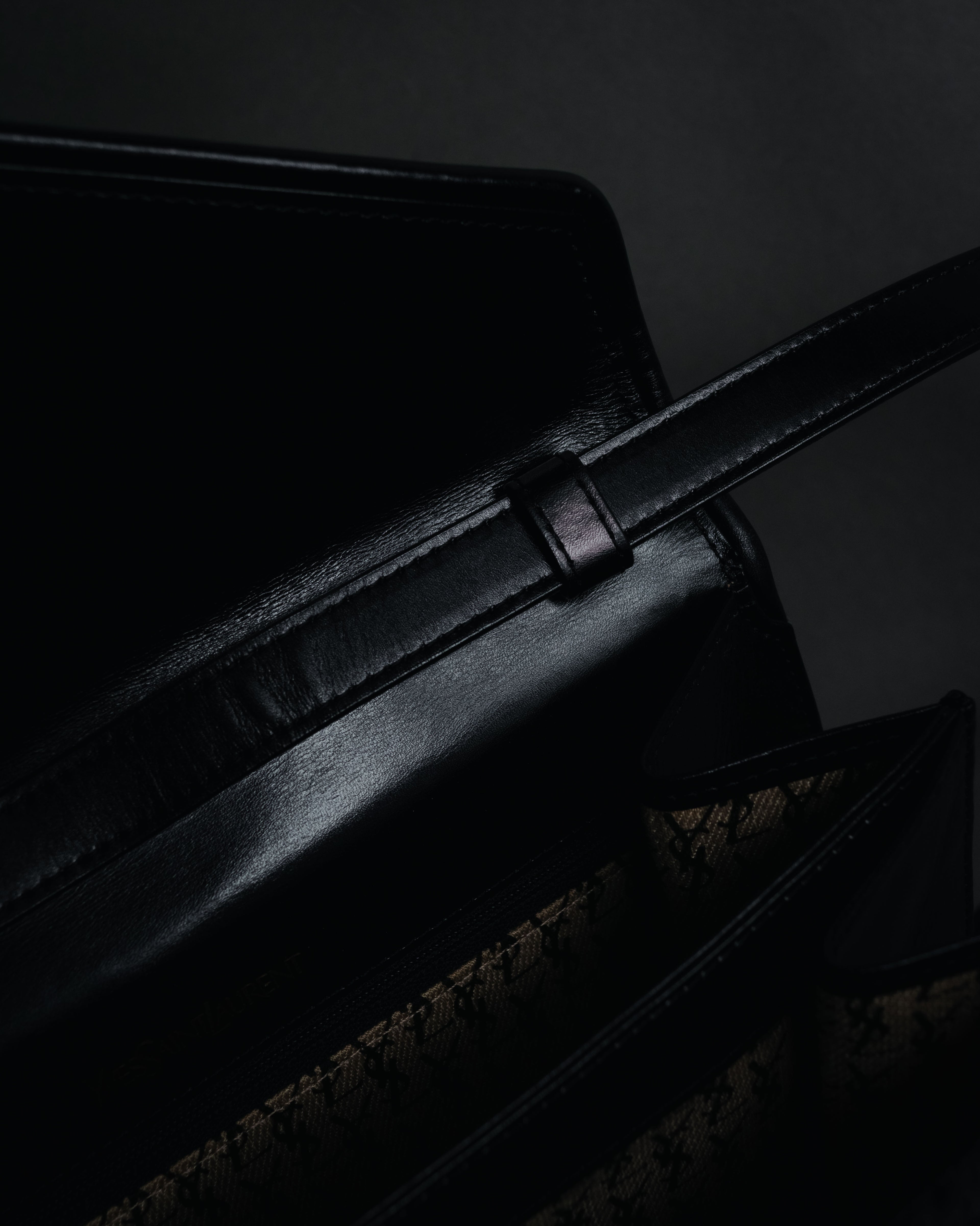 "Yves Saint Laurent" 80’s-90’s Astrakhan-flap envelope shoulder bag