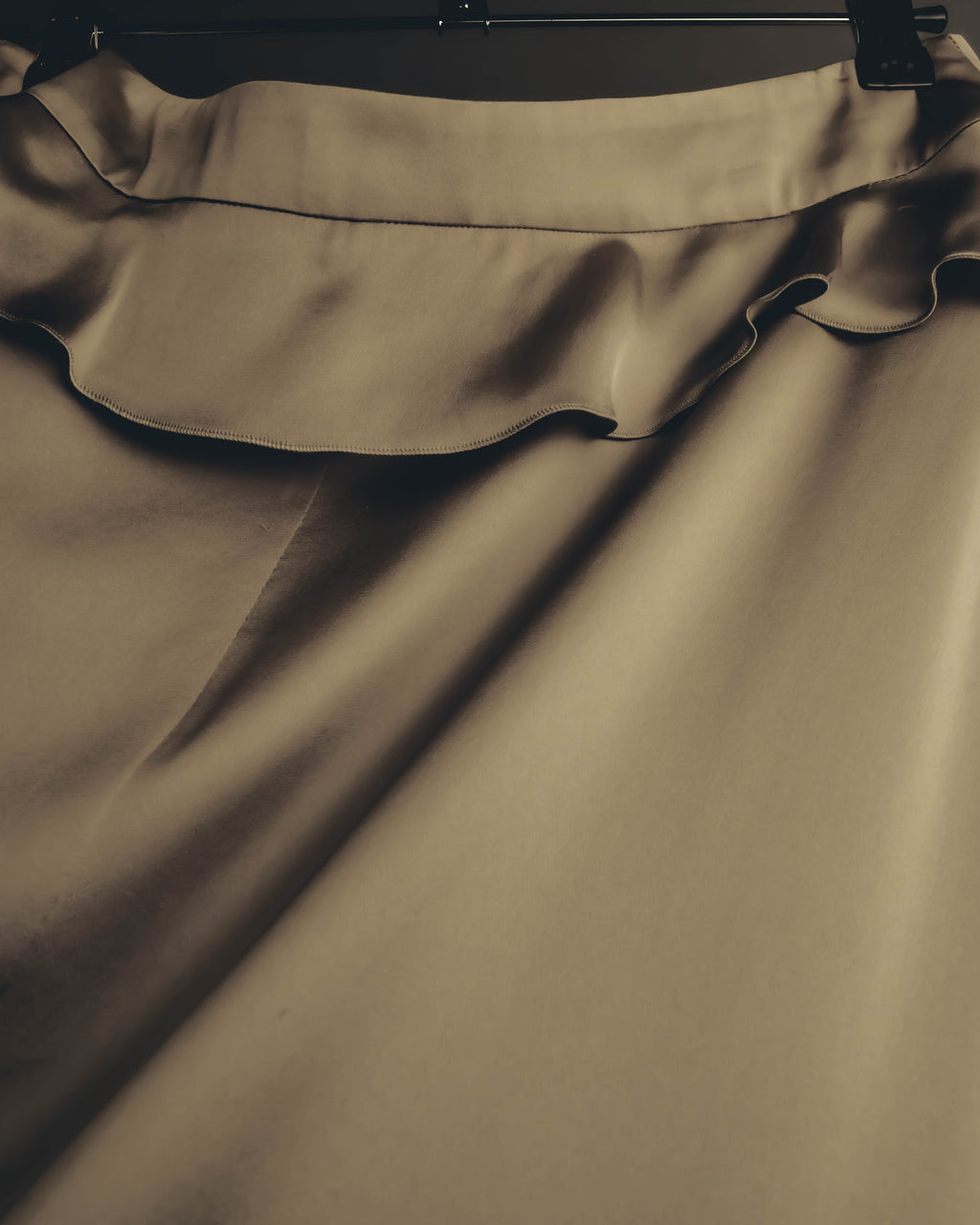 "GIORGIO ARMANI" 90's-00's Draped silk sleeveless top and skirt set