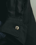 “COMME des GARCONS” Late 80’s-early 90’s silk tucked black shirt