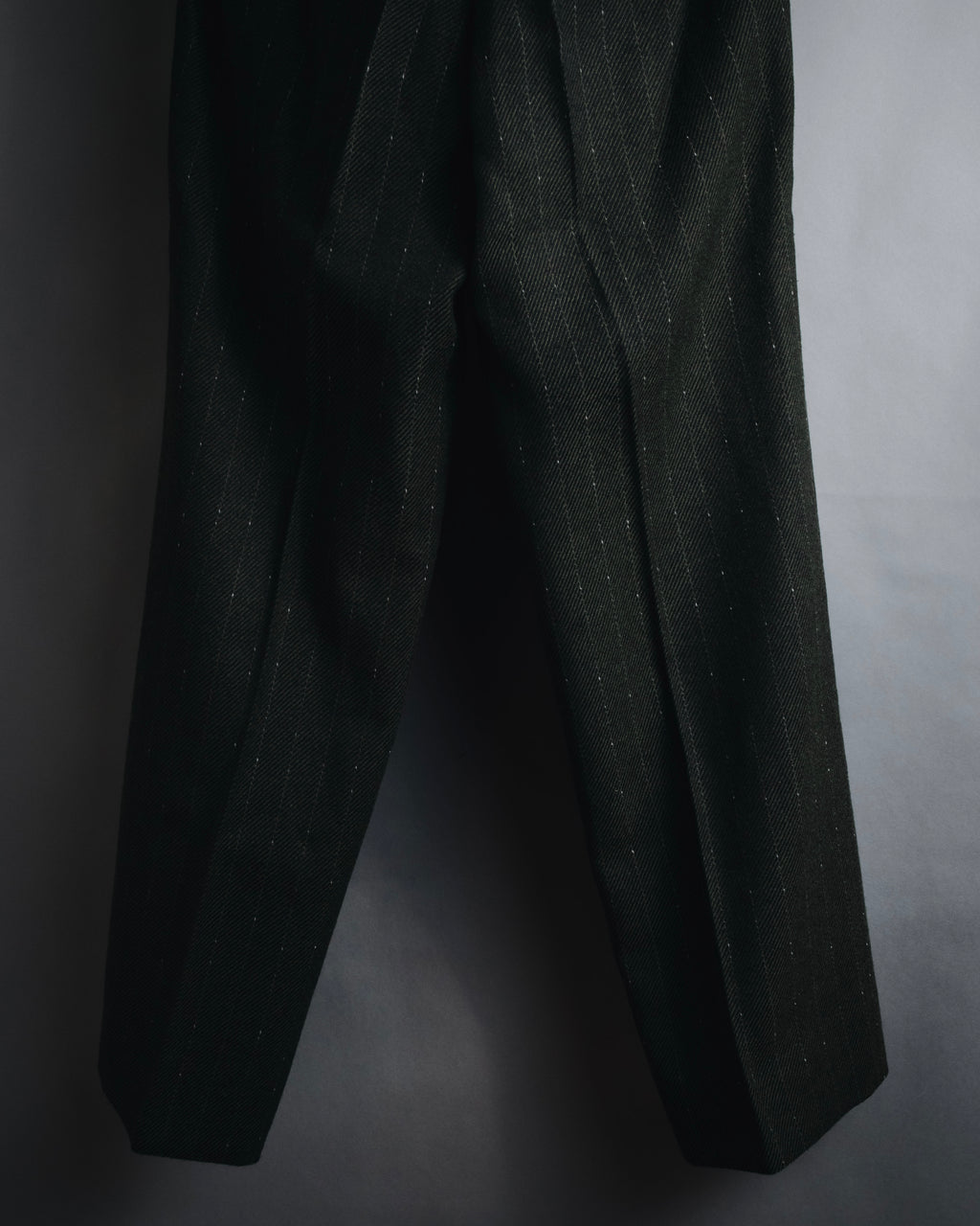 "Yves Saint Laurent diffusion hommes" 80’s-90’s structured glitter pinstripe wool suit set-up