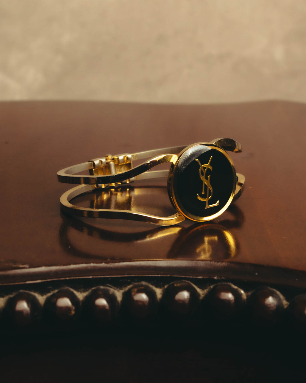 -SPECIAL- "Yves Saint Laurent" 80's-90's Iconic cassandre logo vintage bangle