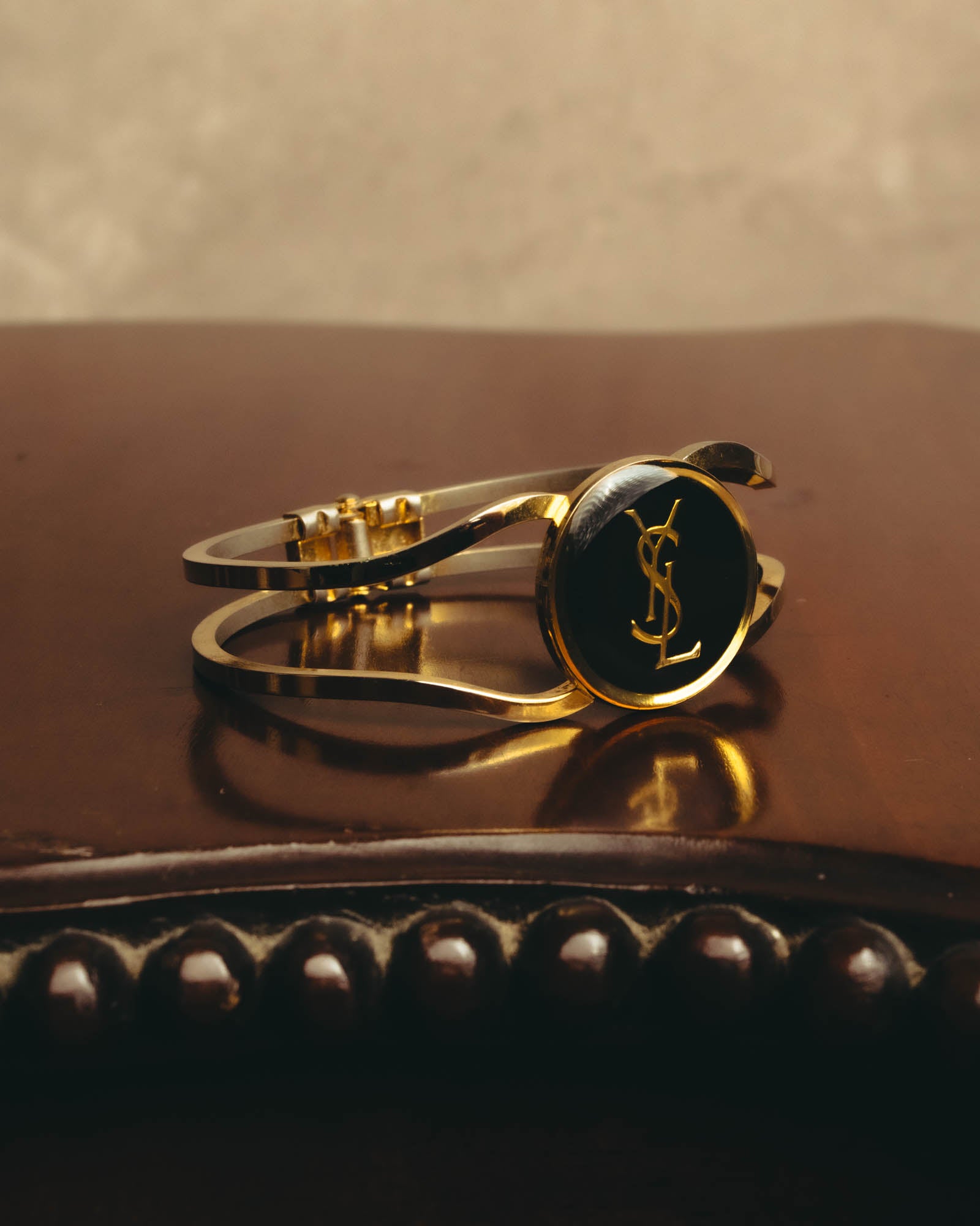 -SPECIAL- "Yves Saint Laurent" 80's-90's Iconic cassandre logo vintage bangle