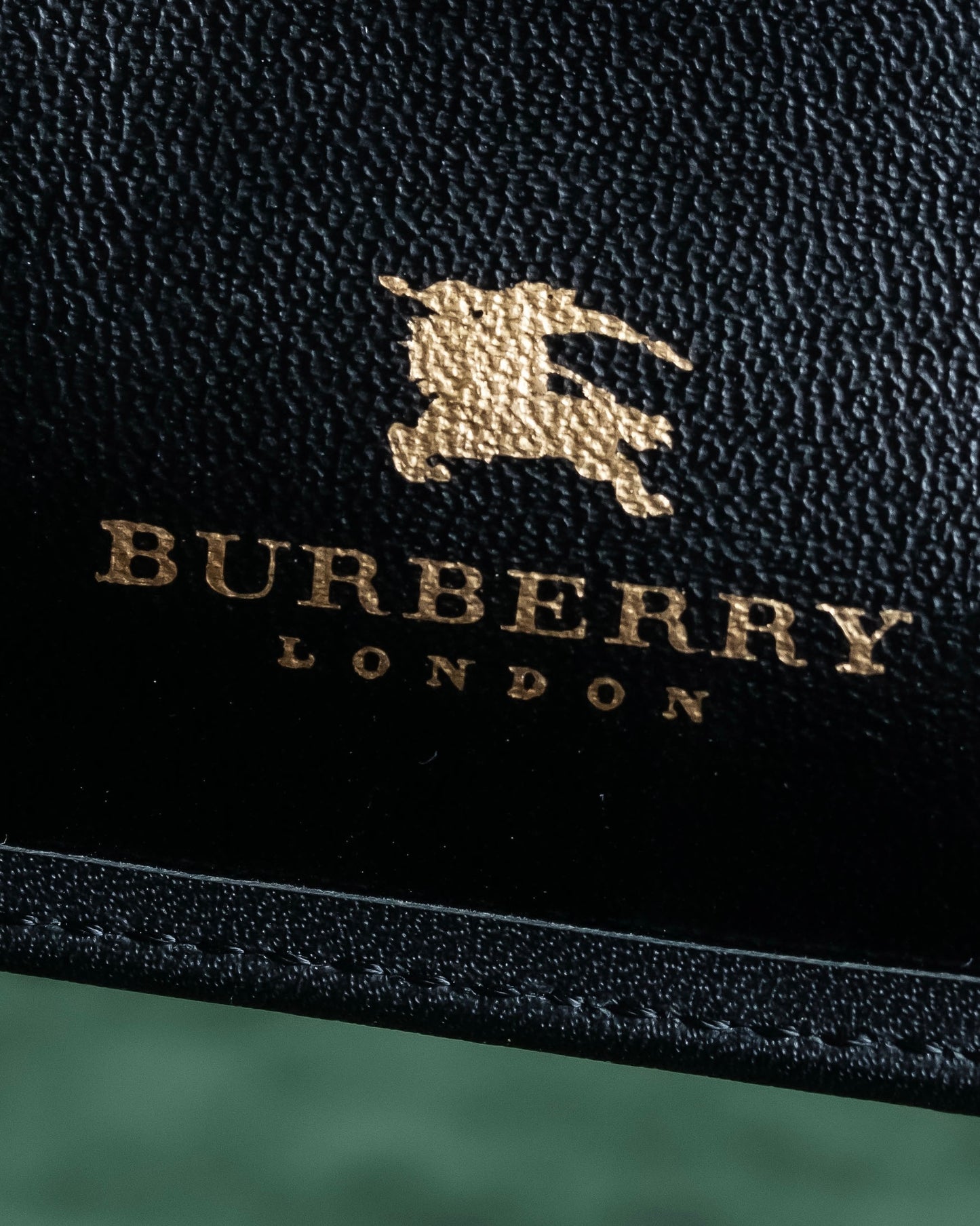 "BURBERRY" Nova check & horse riding knight pattern leather notebook cover