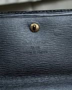 "Louis Vuitton" Horizontal Stripe Compact Leather Wallet