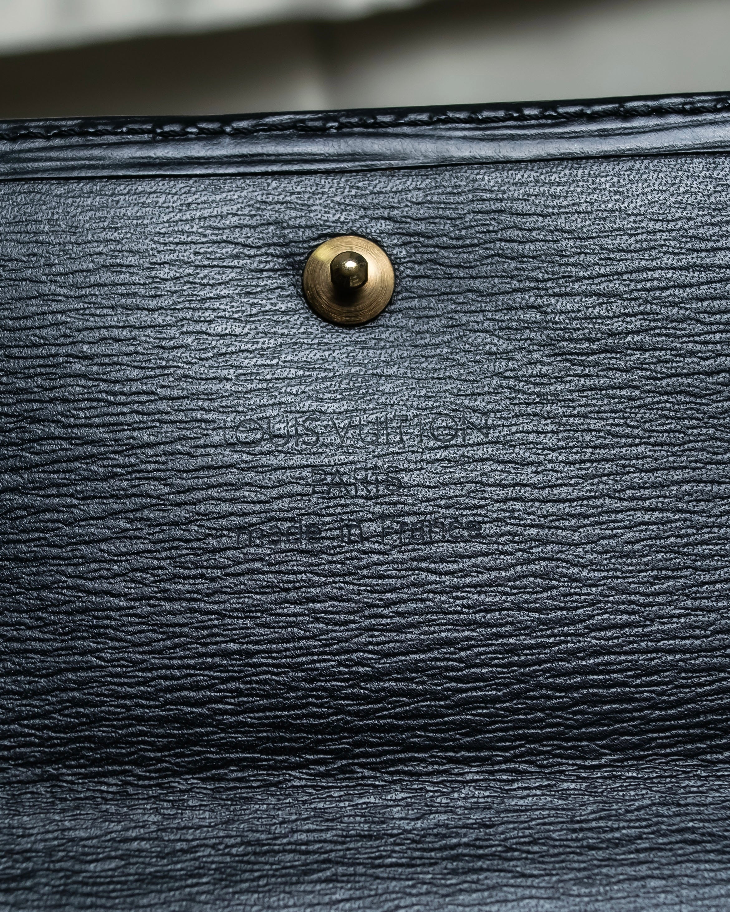 "Louis Vuitton" Horizontal Stripe Compact Leather Wallet