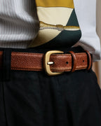 "Salvatore Ferragamo" Gancini motif chain design leather belt