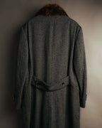 -SPECIAL- "GUCCI" 00's-10's Luxurious beaver fur-collar wool overcoat