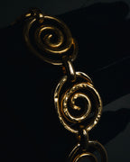 "CELINE" Early 90s spiral circle chain toggle bracelet