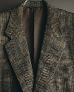"Ermenegildo Zegna" 80's-90's Textured silk single-breasted blazer