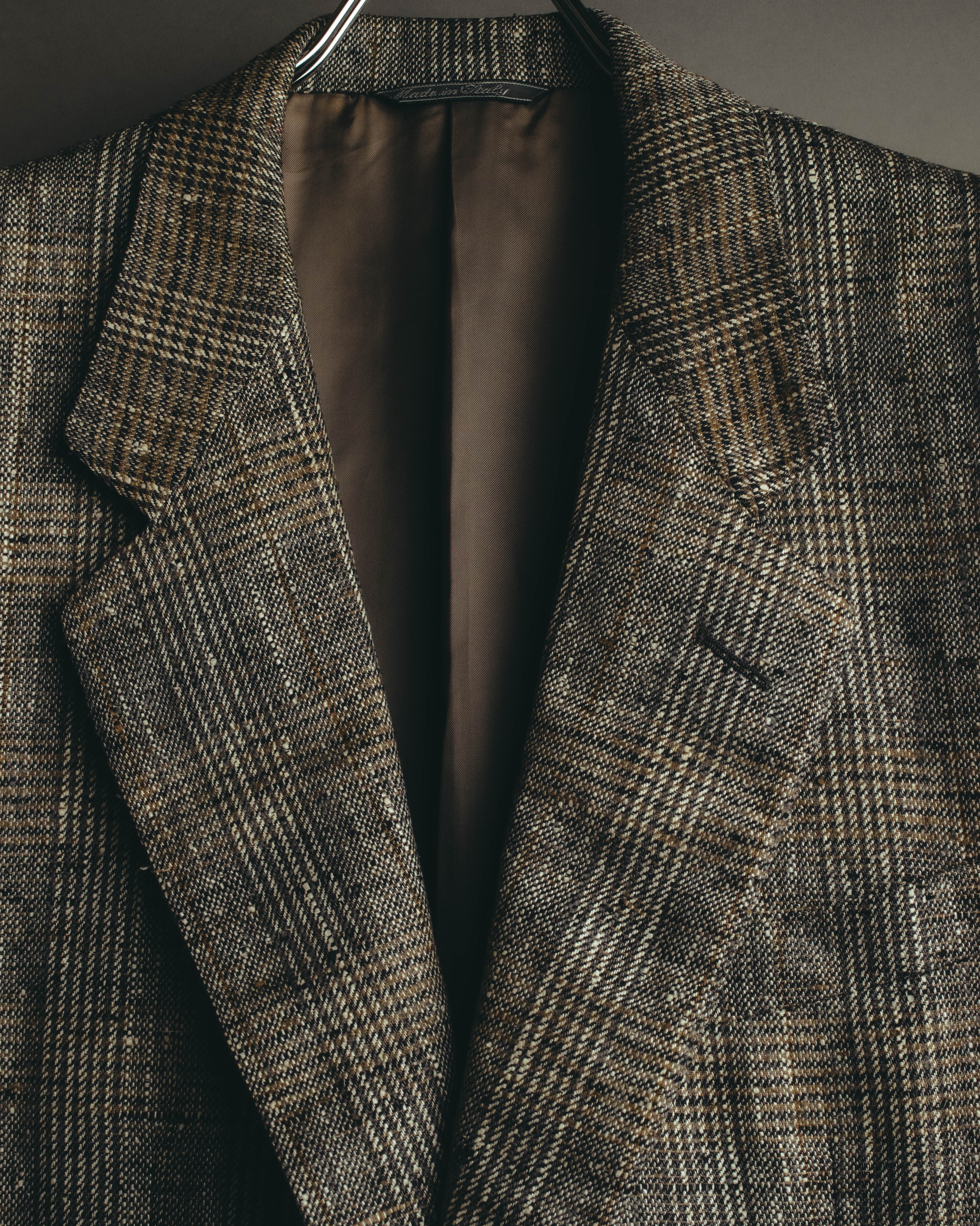 "Ermenegildo Zegna" 80's-90's Textured silk single-breasted blazer