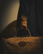 –SPECIAL– "GUCCI" 60's-70's Classic GG monogram Boston bag