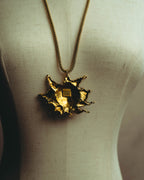 -SPECIAL- “HERMÈS” 90’s Sun face sculptural pendant necklace