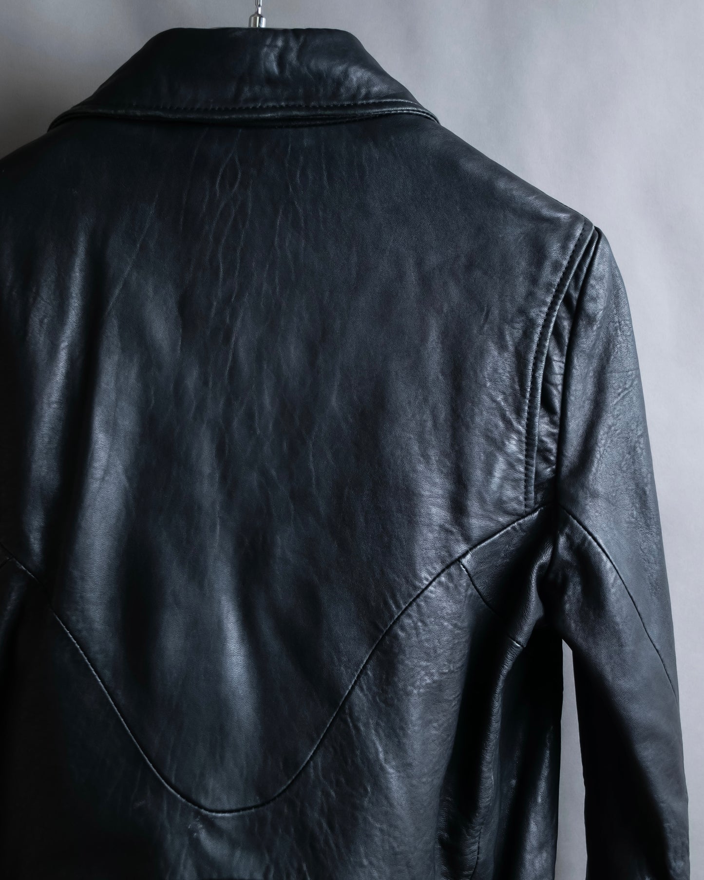 "Acne" Beautiful shape genuine leather double riders jacket