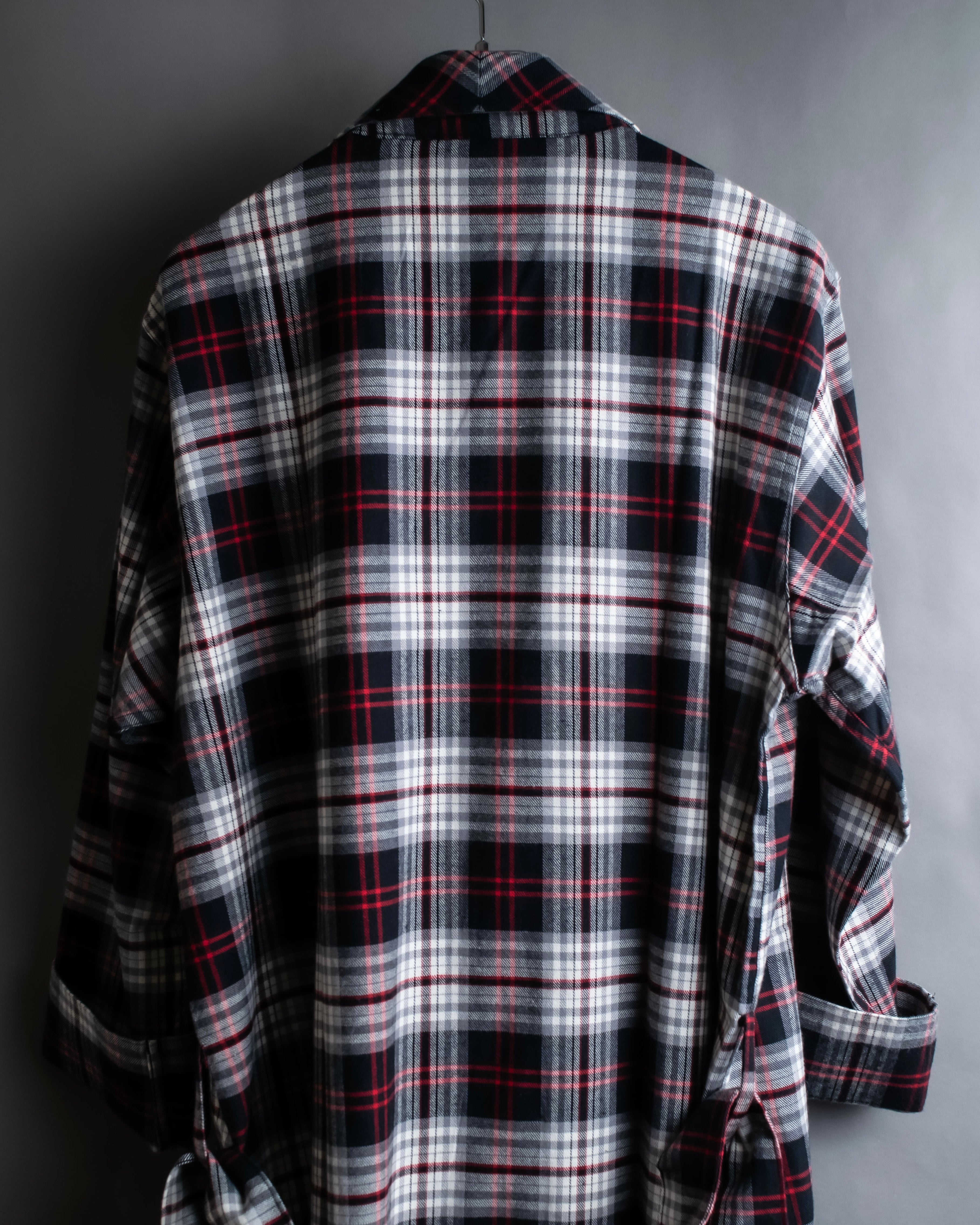 "POLO Ralph Lauren" Check pattern oversized belted gown coat